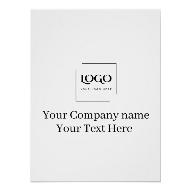 Elegant custom your logo template poster (Front)