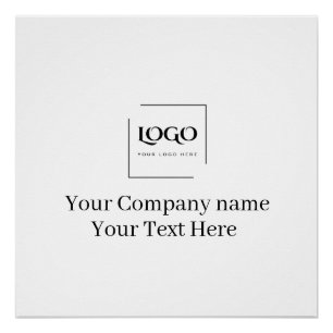 Elegant custom your logo template poster