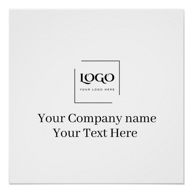 Elegant custom your logo template poster (Front)