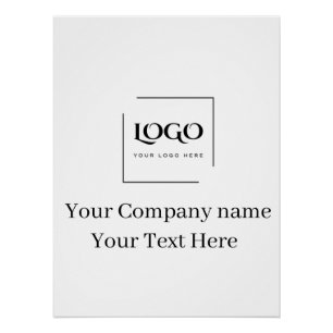 Elegant custom your logo template poster