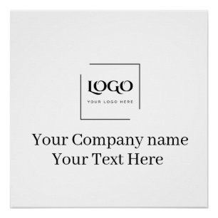 Elegant custom your logo template poster
