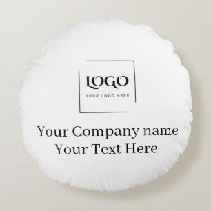 Elegant custom your logo template round pillow