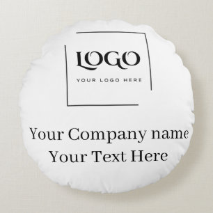 Elegant custom your logo template round pillow