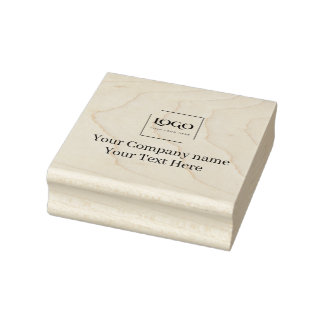 Elegant custom your logo template rubber stamp