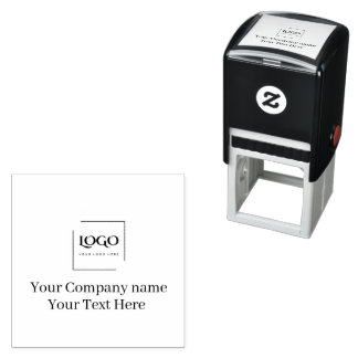 Elegant custom your logo template self-inking stamp