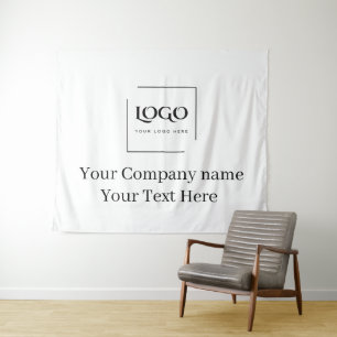 Elegant custom your logo template tapestry