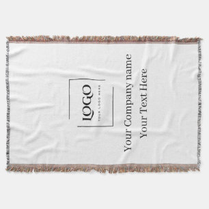 Elegant custom your logo template throw blanket