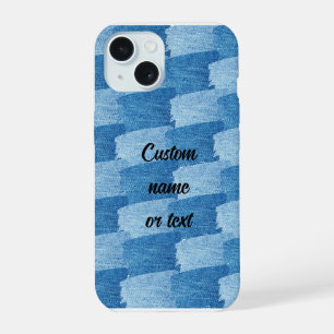 Elegant Customizable Blue Denim Phone Case
