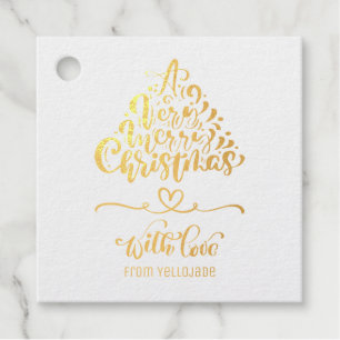 Elegant Customizable Christmas Seasons Greetings F Favour Tags