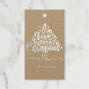 Elegant Customizable Christmas Seasons Greetings F Gift Tags