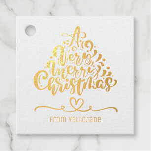 Elegant Customizable Christmas Seasons Greetings Favour Tags