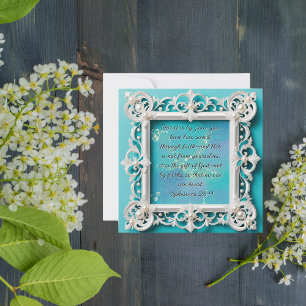 Elegant Customizable Downloadable White Frame Holiday Card