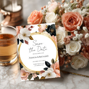 Elegant Customizable Floral Save the Date Card