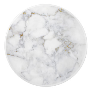 Elegant Customizable Gold Marble  Ceramic Knob