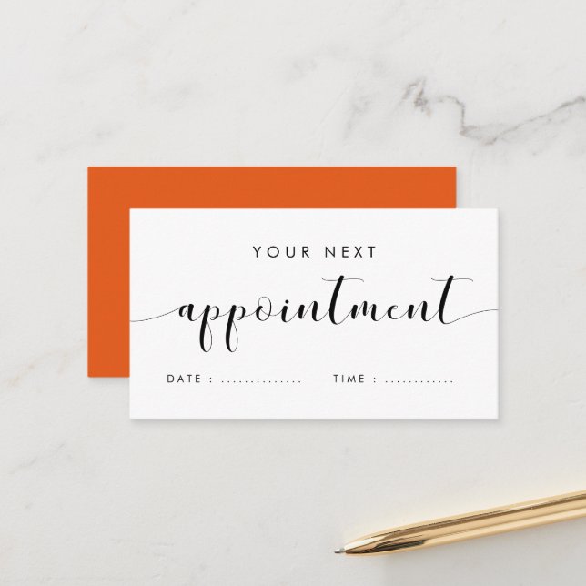 Elegant customizable health professional appointment card (Front/Back In Situ)