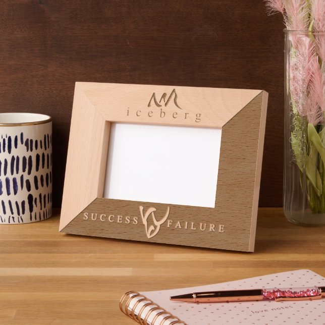 Elegant Customizable Iceberg Artwork Etched Frames (Left)