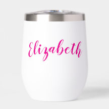 Elegant Customizable Name Stemless Wine Glass