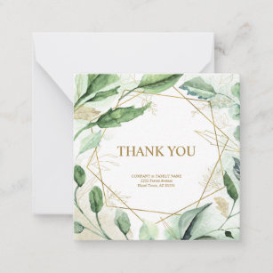 Elegant customizable pastel botanical "Thank you" Card