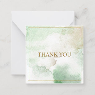 Elegant customizable pastel green "Thank you" Card