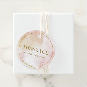 Elegant customizable pastel "Thank you" Note Favour Tags