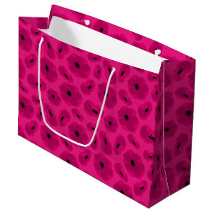 elegant customizable poppy flower large gift bag