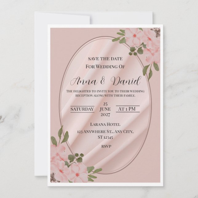 Elegant & Customizable Premium Wedding Invite (Front)