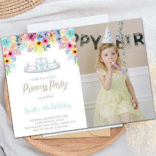 Elegant Customizable Princess Party Invitations