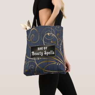 Elegant Customizable Text Flourish Tote Bag