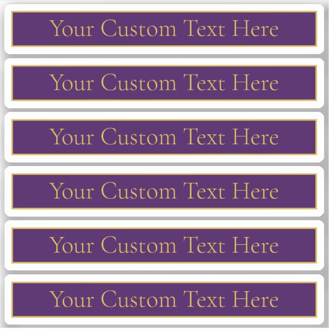 Elegant Customizable Text | Gold & Deep Purple (Front)