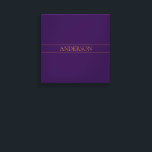 Elegant Customizable Text | Gold & Deep Purple Canvas Print<br><div class="desc">Elegant customizable lettering,  edit design as you like!</div>