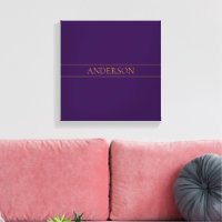Elegant Customizable Text | Gold & Deep Purple