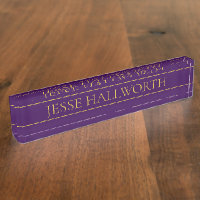 Elegant Customizable Text | Gold & Deep Purple