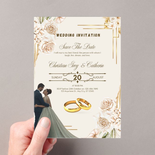 Elegant & Customizable Wedding Invitation Cards (Insitu (Handheld))