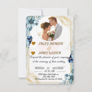 Elegant Customizable Wedding Invitation,  Invitation