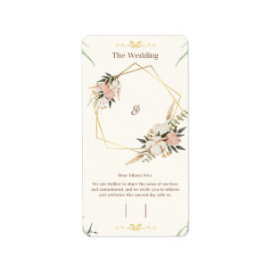 Elegant Customizable Wedding Invitation Template Label