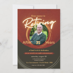 Elegant Customizable zazzle retirement invitations