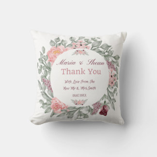 Elegant Customize Thank You Throw Pillow