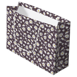 Elegant Customized Chamomile Floral Large Gift Bag