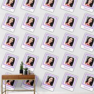 Elegant Customized Photo Pastel Light Purple Colou Wallpaper
