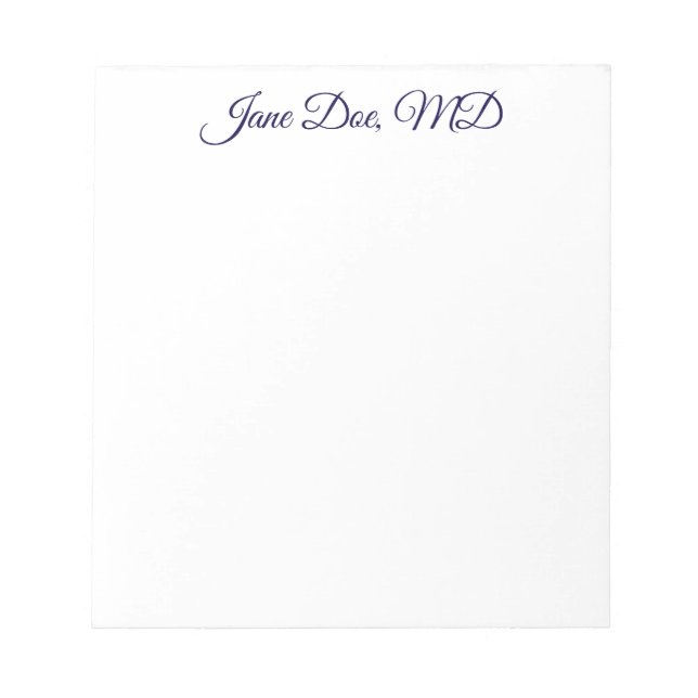 Elegant customized professional name notepad (Front)