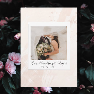 Elegant Customized Wedding Photo Announcement