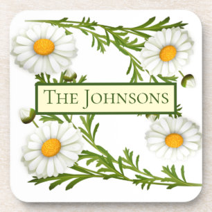 Elegant Cut Daisies Coaster