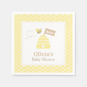 Elegant Cute Bumble Bee Baby Shower Supplies Napkin