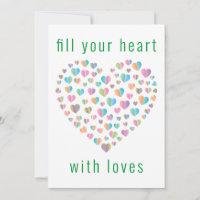 Elegant Cute Colourful Heart Pattern Design