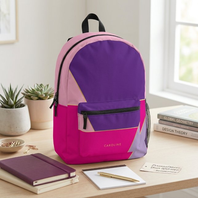 Elegant cute colourful modern trendy personalized  printed backpack (Creator Uploaded)