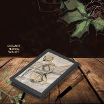 Elegant Cute Flower on beige Trifold Wallet<br><div class="desc">This Beige Elegant Marble with flowers and a short Text "Scent of Flowers " Wallet would be a great gift for her. This is a BOHO style painted on earthy colours of the natural look of marble stone with beautifully crafted flowers. You can update the name and find a matching...</div>