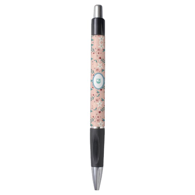Elegant  Cute froral Pattern Pink   Pen (Front Vertical)