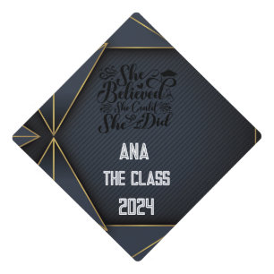 Elegant Cute Graduation Cap Topper