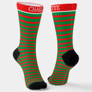 Elegant Cute Merry Christmas Mr and Mrs Couple Socks