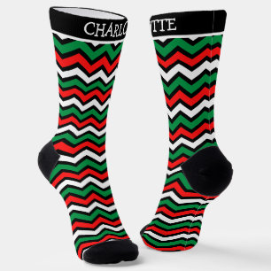 Elegant Cute Merry Christmas Mr and Mrs Couple Socks